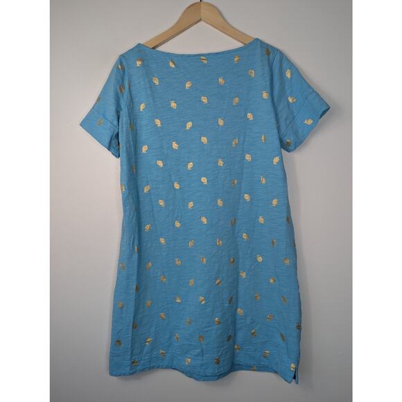 Boden Lemon Foil Print Darcey Jersey Mini Short Sleeve T-Shirt Dress - Picture 7 of 7